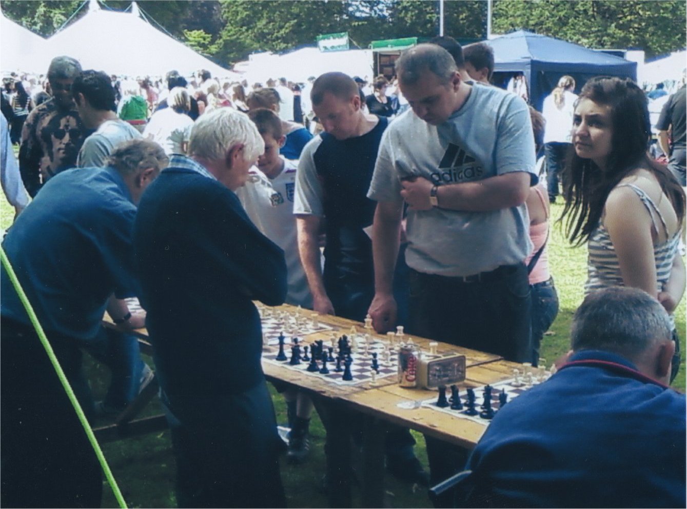 A popular stall and all busy playing Chess 