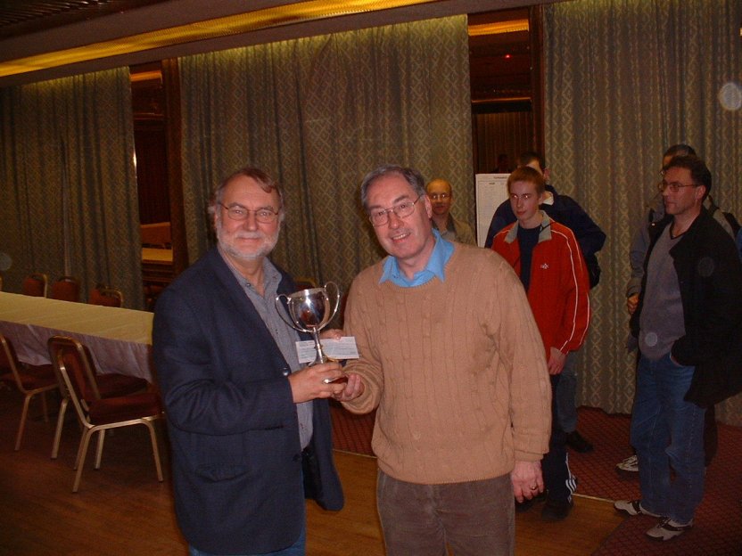 Frank Wood and Mike Townsend with the Robert Ward Memorial   Trophy.